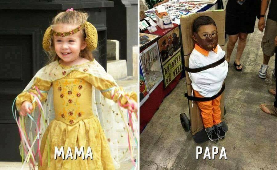 Difference between Mom & Dad in 8 pics
