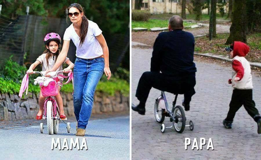Difference between Mom & Dad in 8 pics