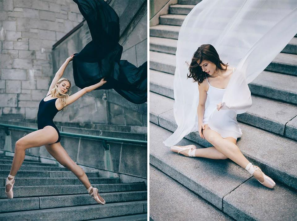 Graceful Dancers Practicing Out In The City Streets Captured By Melika Dez