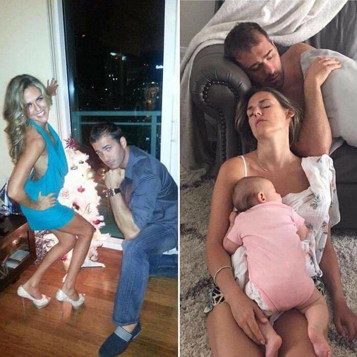 Parents Share Photos Of Them Before And After Having Kids, And The Difference Is Hilarious (18 Pics)