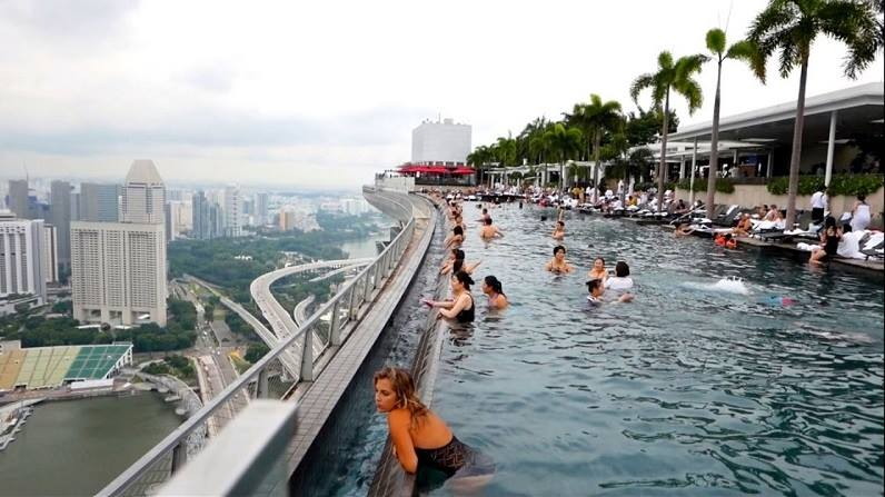 World's Highest Swimming Pool On The 57th Floor: Marina Bay Sands - Infinity Pool, Singapore