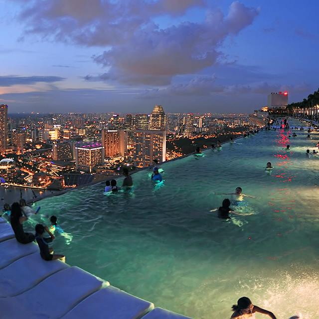 World's Highest Swimming Pool On The 57th Floor: Marina Bay Sands - Infinity Pool, Singapore