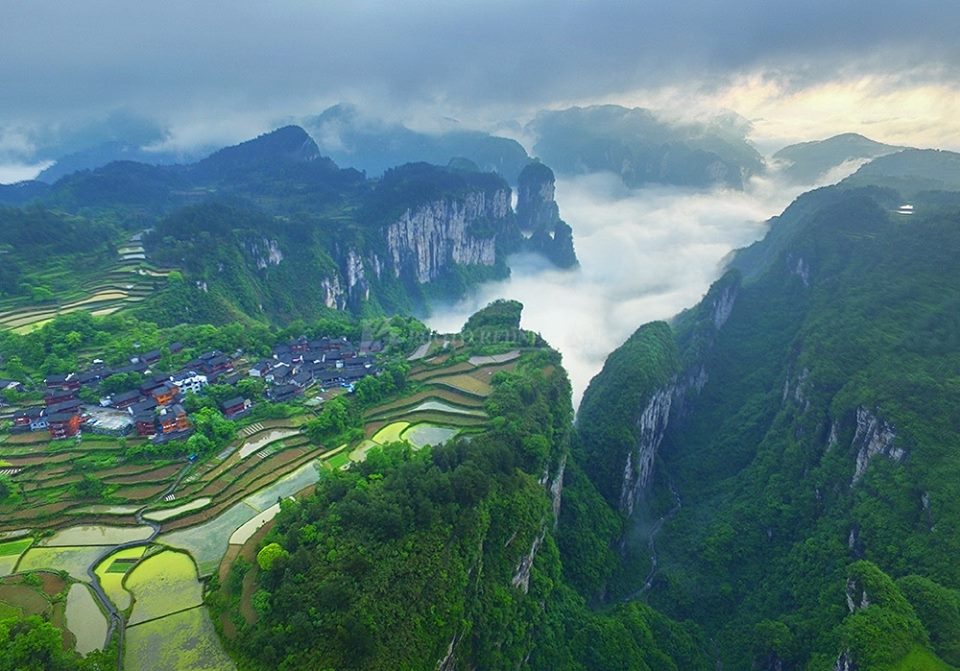 Most Beautiful Jidou Miao Village in the heart of Xiangxi’ssteep cliffs in China