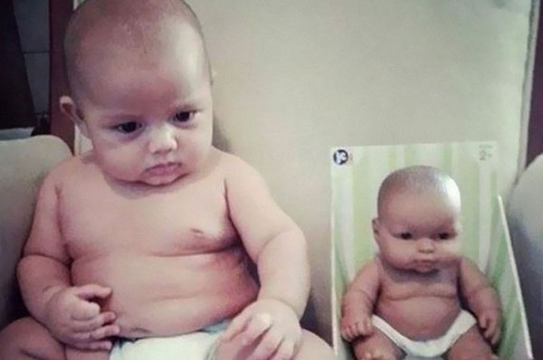 14 Babies Who Look Just Like Their Dolls