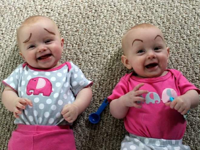 Awkward Internet Trend - Babies With Makeup Eyebrows (22 Pics)