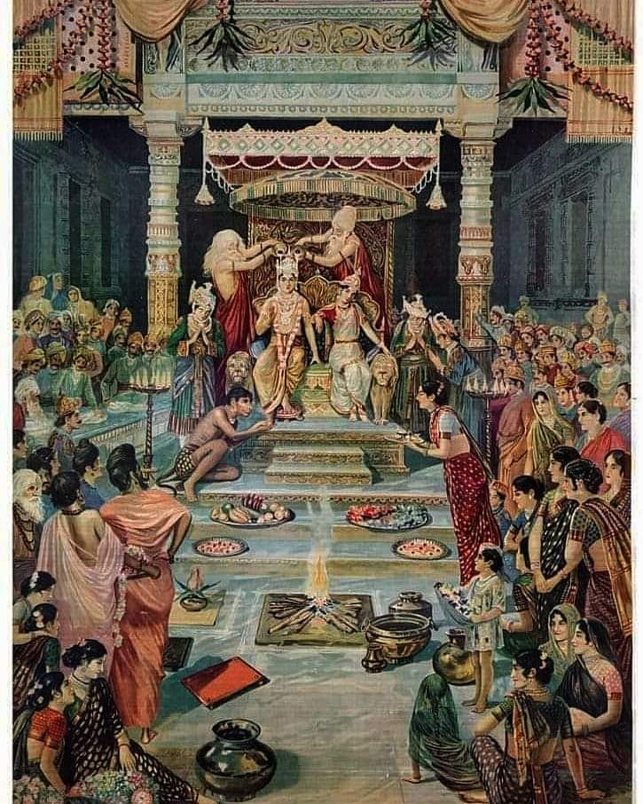 A rare portrait of Sri Rama Pattabhishekam found in Ayodhya