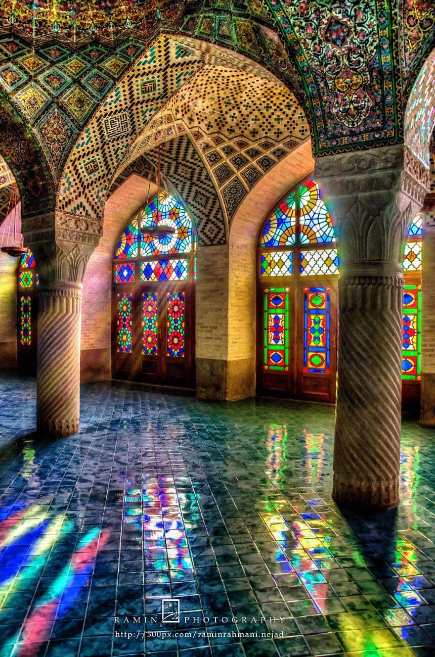 Most Amazing View Of Nasir Ol-mulk Mosque In Shiraz, Iran