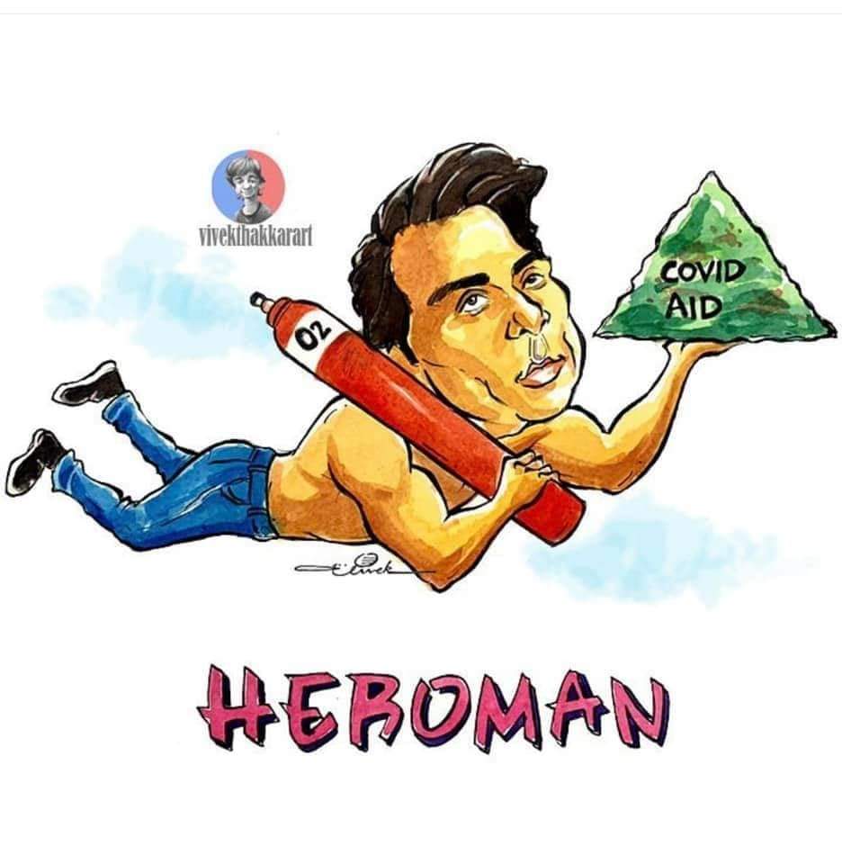 Awesome and Amazing Cartoons on Sonu Sood