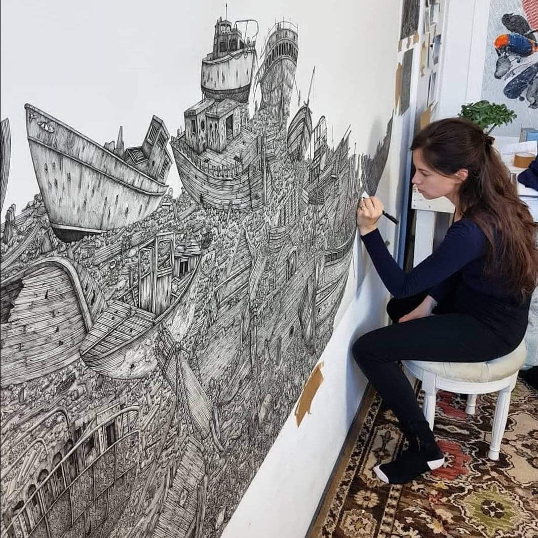 Amazing Collection of Linework and Deliberate Composition By Artist Olivia Kemp
