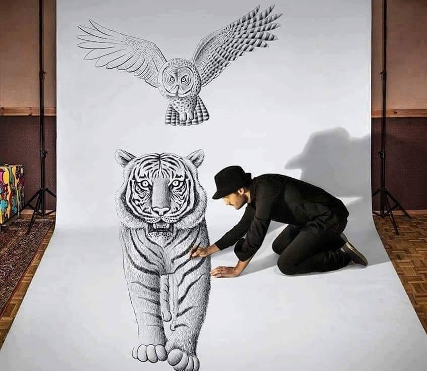 Incredible 3D pencil drawings that allow the artist to step INSIDE the picture! (10 Pics)