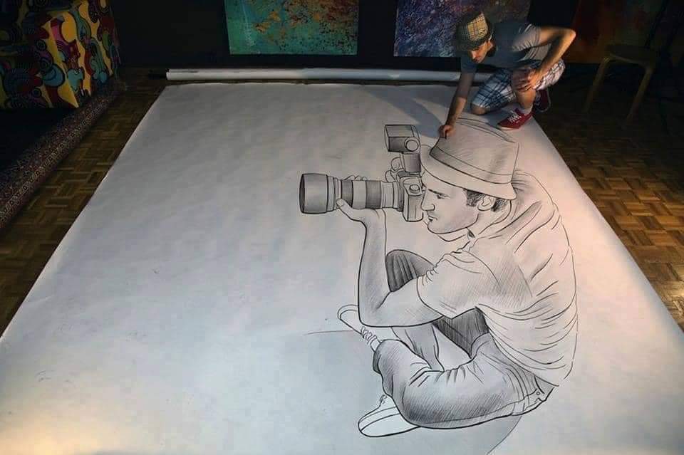 Incredible 3D pencil drawings that allow the artist to step INSIDE the picture! (10 Pics)