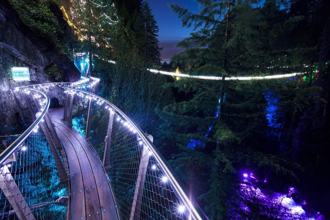 Capilano's hanging bridge is North Vancouver