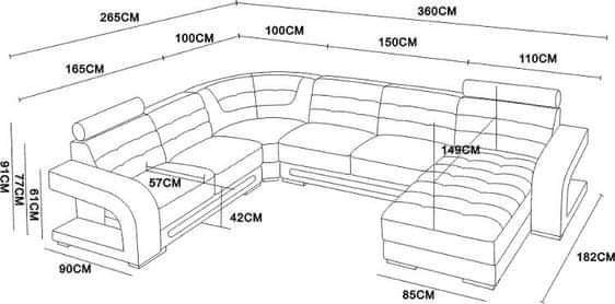 Dimensions and standards for the design of sofas (23 Pics)