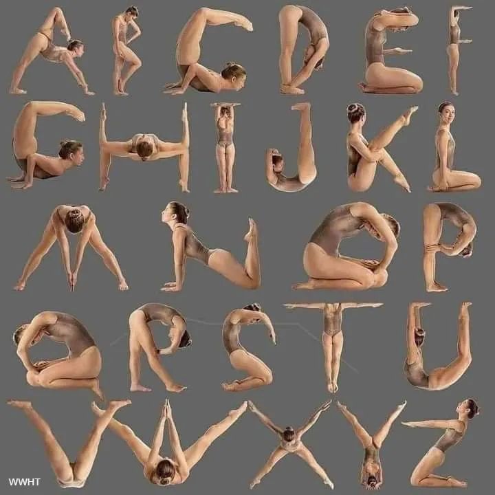 Gymnastic Alphabet", A to Z Gymnastics poses
