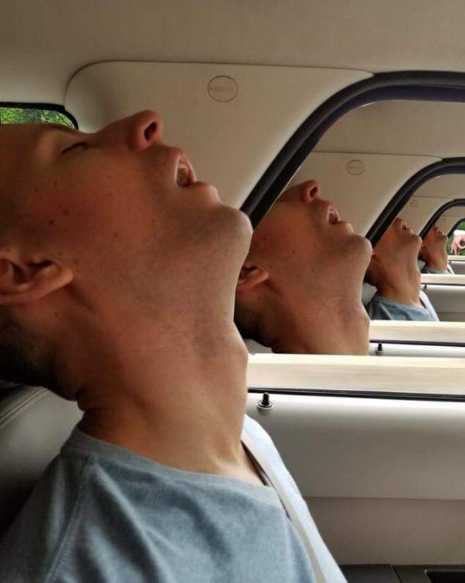 Guy falls asleep on road trip, girlfriend asks internet to photoshop in what he misses along the way  (15 Pics)