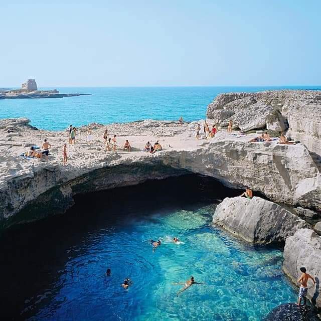 The natural pools of Puglia, Italy
