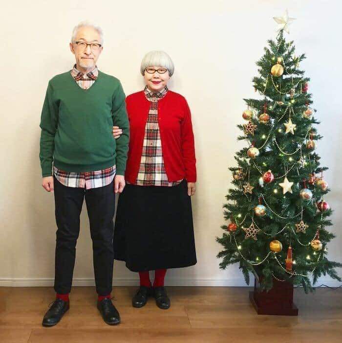 This couple has been married 41 years and they wear matching outfits all the time