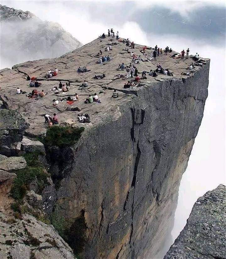 The most beautiful cliff in the world is Preikestolen in Norway