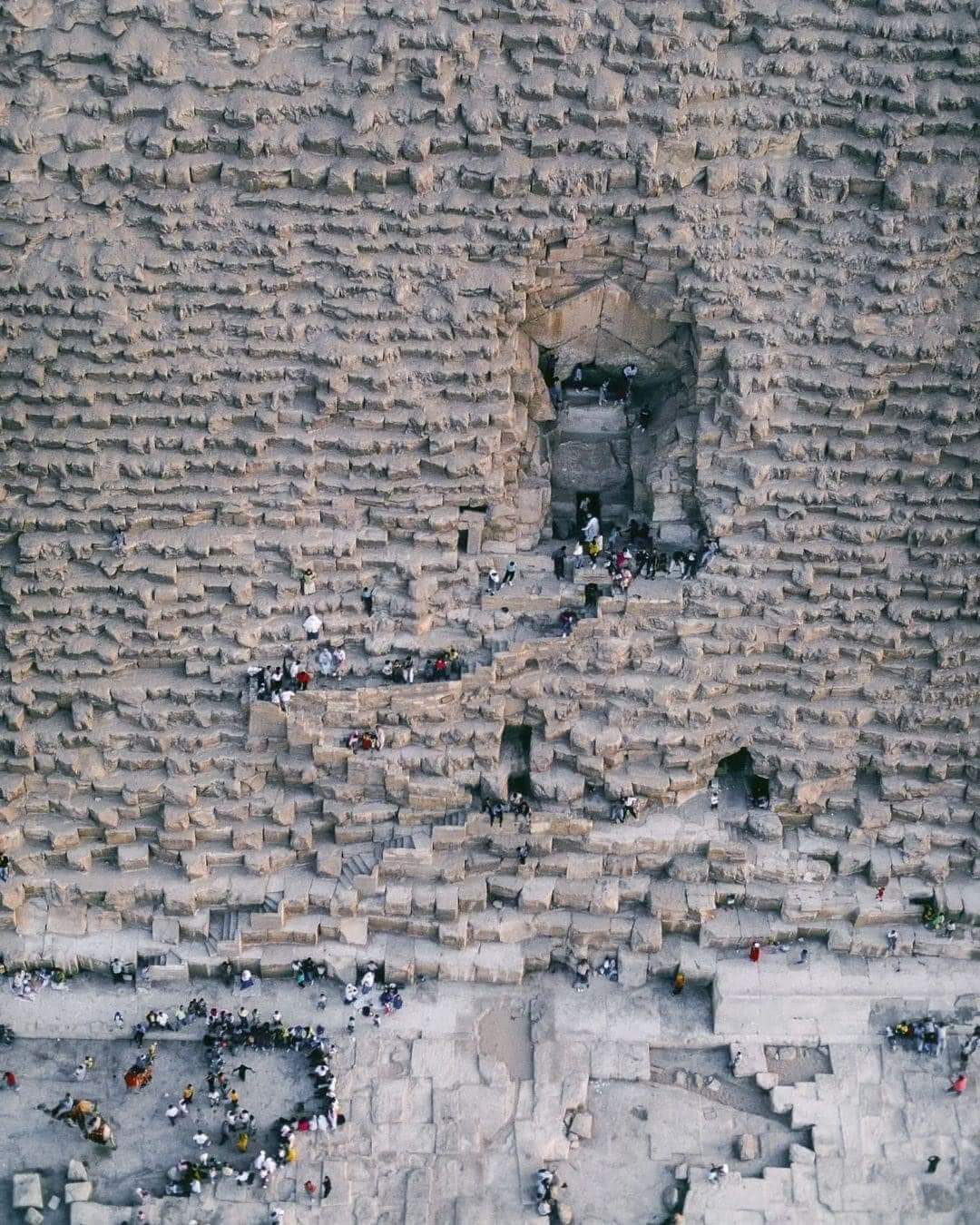 Photo Of The Day - The entrance to the great pyramid of Giza