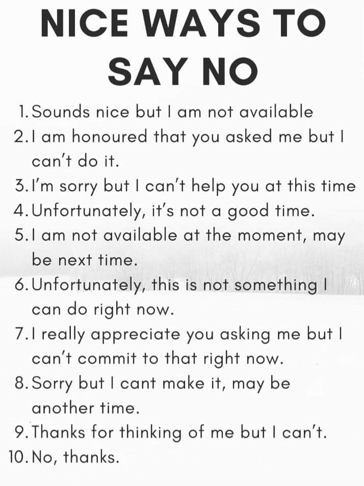 Learn to Say NO - Nice Ways To Say NO!