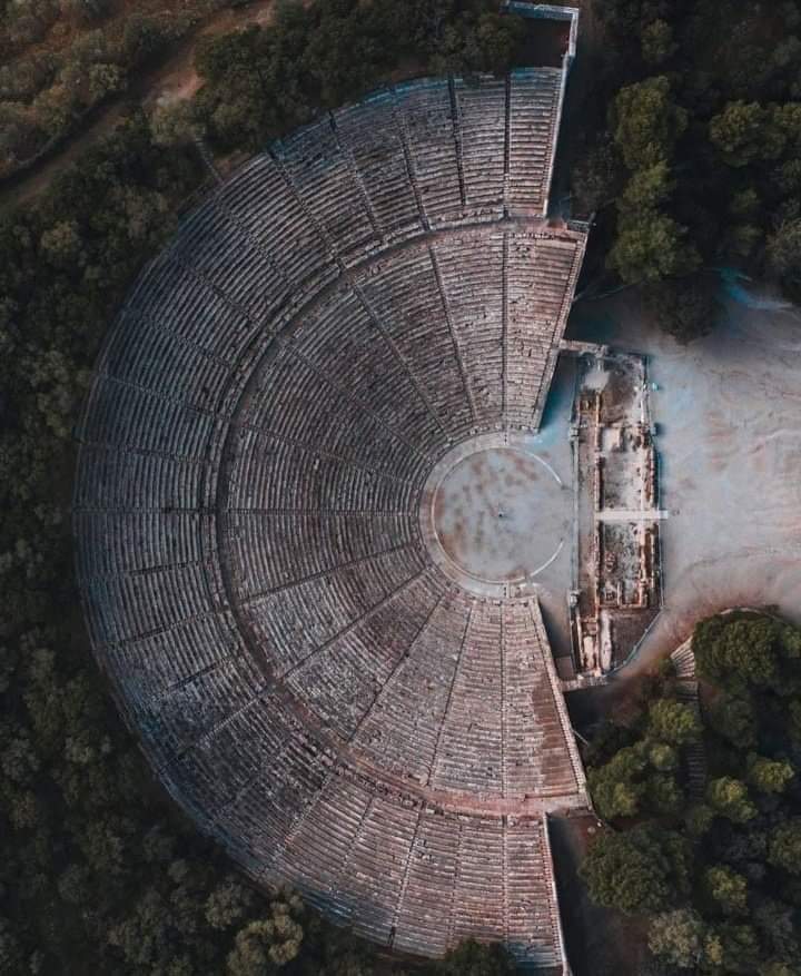 Photo Of The Day - An aerial view of the 2,300 year old Theatre of Epidaurus