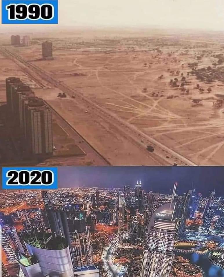 Photo Of The Day  - Dubai, 30 years apart!
