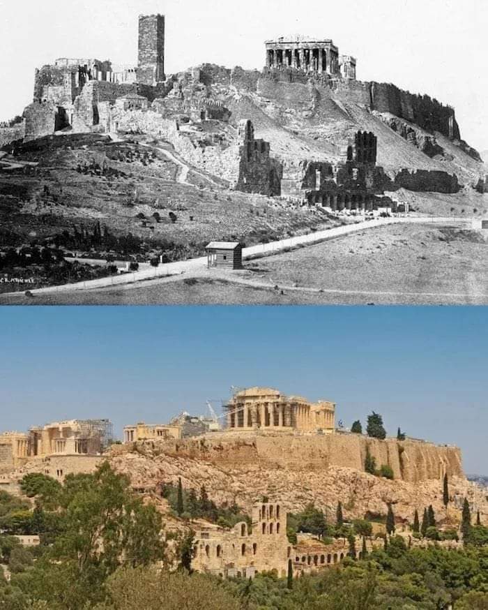 Photo Of The Day  - Acropolis (Athens) 1890 vs 2022