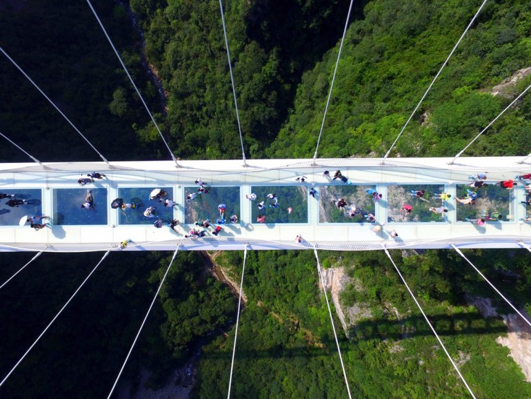 World's Longest and Highest Glass-Bottomed Bridge is Opened in China