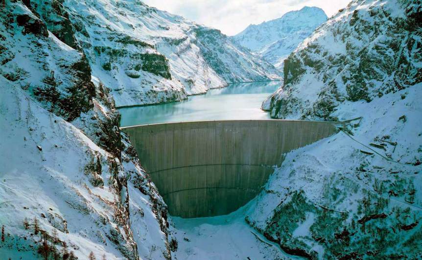 Mauvoisin Dam in the Beautiful Swiss Alps, Switzerland