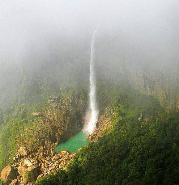Nohkalikai Falls, Cherrapunji - Highest plunge waterfall in India