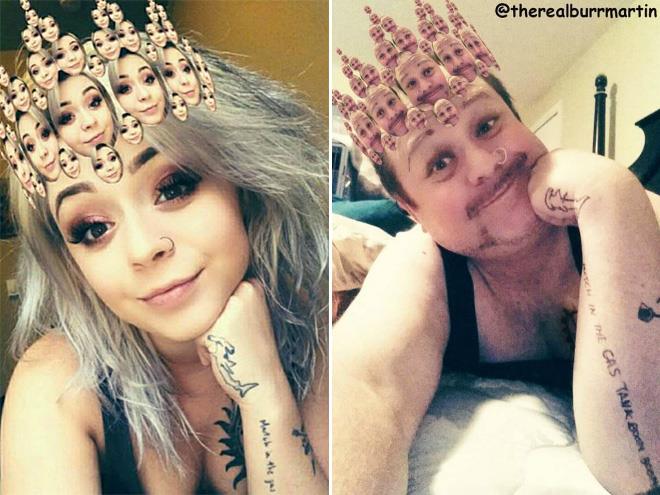 This Dad Trolls Daughter by Recreating Her Selfies (16 Pics)