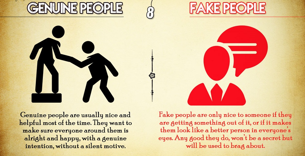 Be Aware Of This: Fake People Vs Genuine People  (22 Pics)
