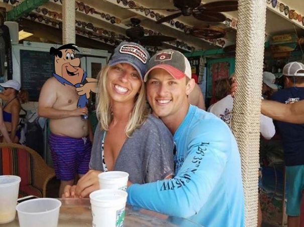 Couple Asks Internet to Photoshop Out Shirtless Guy from Engagement Photo, Regrets It Immediately (20 Pics)