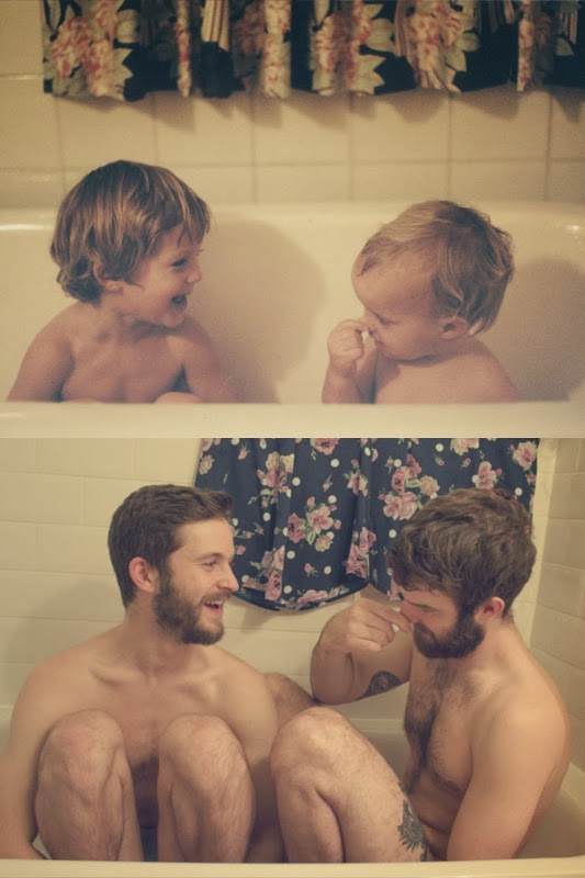 Two Brothers Hilarious Recreation of Old Childhood Photos