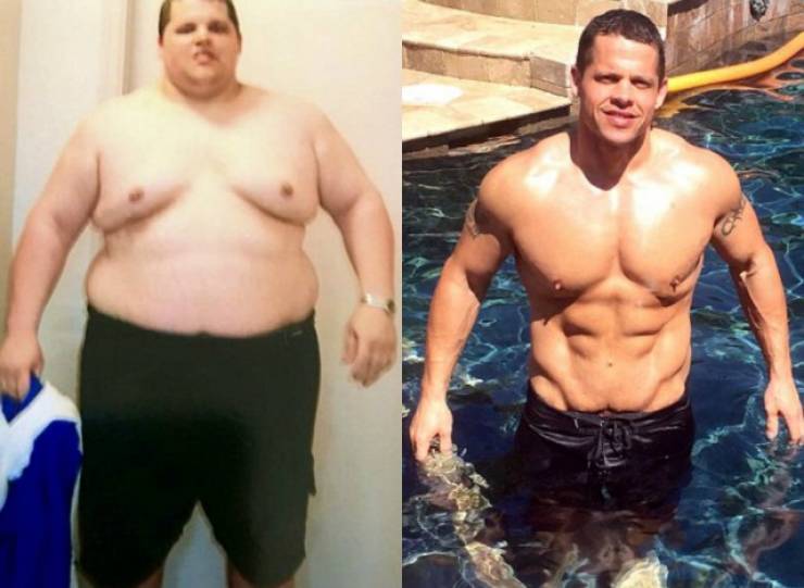 Epic Transformation - This Man Loses 90 Kilos After Being Forced To Buy Two Seats On An Airplane (10 Pics)