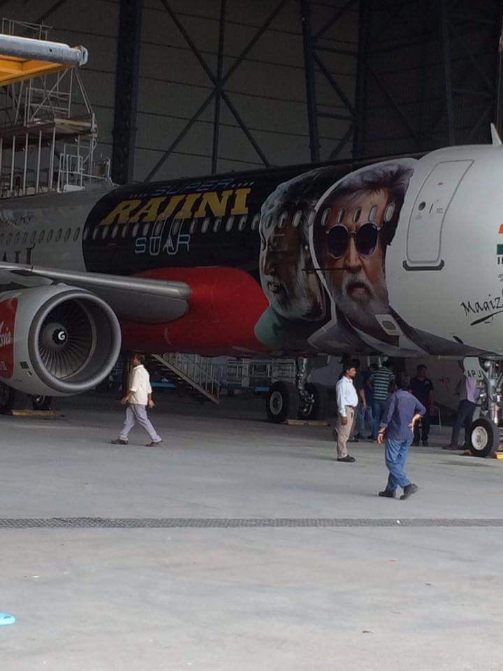 Sky is the limit for Rajinikanth - First Time in Indian Film History - 'Kabali' Painted On International Flights