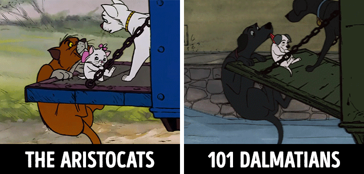 These Cartoon Scenes Look Suspiciously Similar… (5 pics + 10 gifs)